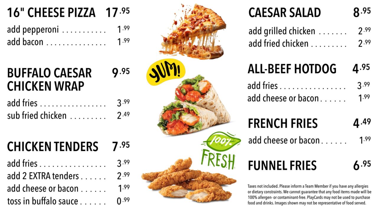 Food menu