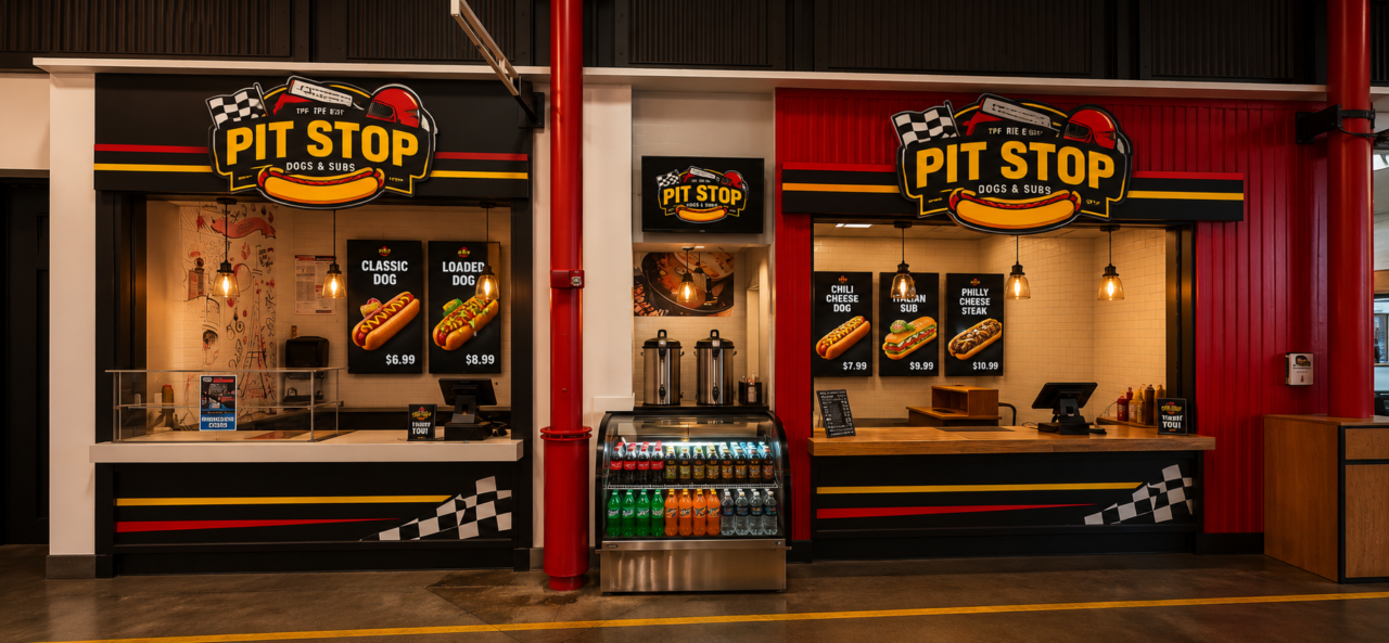 Pitstop, hot dogs and subs